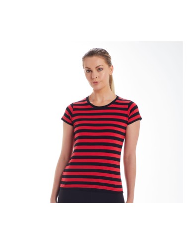 M-M110S-Womens Stripy T